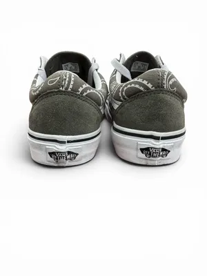 Vans Old Skool Paisley Sneakers Olive Brown‎ White Women’s 6 thumbnail 7