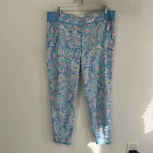 Lilly Pulitzer Luxletic Runaround Pants Zanzibar Blue Fish Kiss thumbnail 4