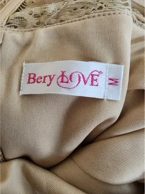 Bery Love Champagne Lace and Chiffon Evening Gown Dress Medium Wedding Guest thumbnail 5