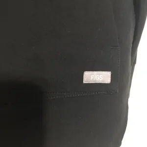 Figs black full zip scrub jacket womens size medium large pockets nurse hospital thumbnail 4
