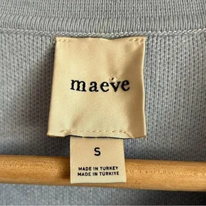 Maeve Anthropologie The Elliot Light Blue Pearl Embellished Knit Polo Top Sz SM thumbnail 7