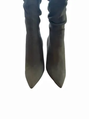 Vince Camuto Womens Taupe Suede Slouchy Pointed Toe High Heel Boots Size 5.5M thumbnail 7