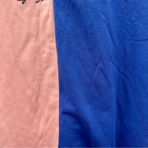 Romwe Pink & Blue Divided Colorblock California 21 Graphic Short‎ Sleeve Shirt S thumbnail 5