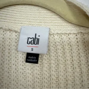 Cabi Cream Chunky Knit Cardigan Sweater Women S Duster Long Line Preppy Academia thumbnail 5