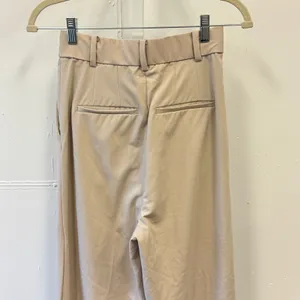 NWT H&M Beige High Waisted‎ Pleated Trousers Straight Leg Dress Pants Tan Size 4 thumbnail 5