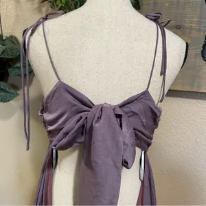 Lulus Confidence Check Dusty Purple Satin Tie-Back Maxi Dress thumbnail 6