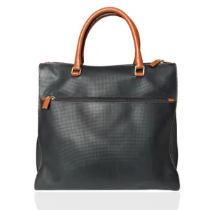 Vintage Bottega‎ Veneta Marco Polo Collection Black Brown Handbag Classic Purse thumbnail 4