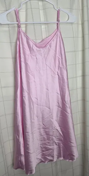 Silky Shift Dress Pink Size L thumbnail 1