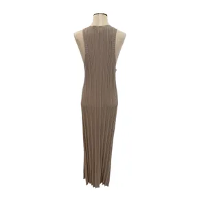 & Other Stories Rib Knit Sleeveless Midi Maxi Tank Dress Taupe‎ Medium thumbnail 9