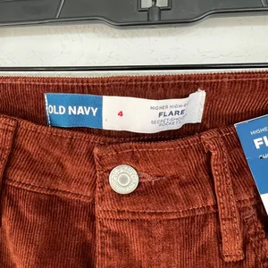 Old Navy Higher High Rise Flare Brown Corduroy Pants Size 4 NWT thumbnail 5