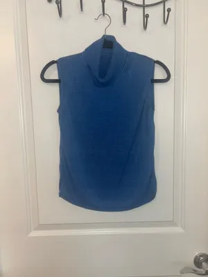 Turtleneck sweater vest Blue Size L thumbnail 2
