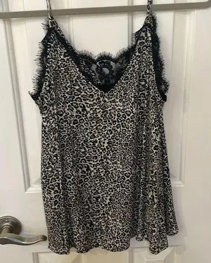 Cheetah lace top Brown thumbnail 1