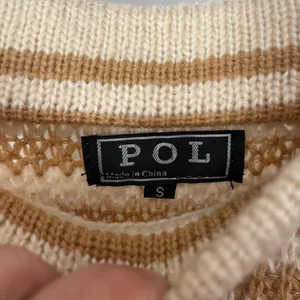 POL knit striped sweater style midi skirt‎ size small tan cream thumbnail 5
