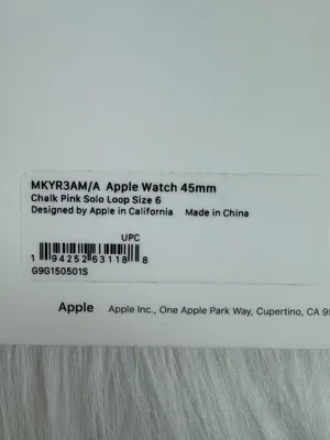 Used Apple Watch Chalk Pink Solo Loop Silicon Fitted Band Size 6 (45mm) thumbnail 8