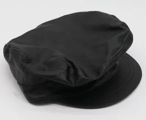 Kmart Accessories Hat Womens OSFM Newsboy Cabbie Black Faux Leather New thumbnail 1