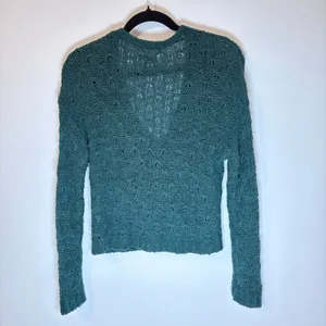 American Eagle Dark Green Knit Cardigan Sz S thumbnail 4
