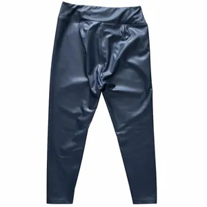 OFFLINE by Aerie Real Luxe Hi-Rise Faux Leather Leggings Navy Blue Medium‎ thumbnail 2