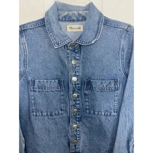 Madewell Denim Long Sleeve Romper Burnham Wash XXS Utility Workwear thumbnail 4
