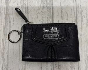 Coach Black Leather Card Wallet thumbnail 1