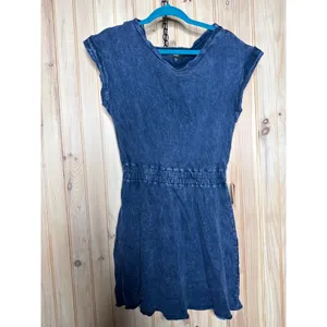 NWT Lulus Short Sleeve Mini Dress & Romper Green Linen Dark Blue Bundle Size M thumbnail 8