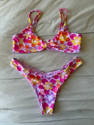 Blackbough Swimsuit Bikini Set Medium Berry Blossoms thumbnail 1