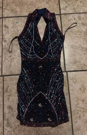Sherri Hill Beaded Mini Dress thumbnail 1