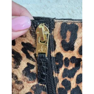 Sam Edelman Leopard Print Hair Calf Leather Pointed Toe Zip Up Ankle Boots Sz‎ 6 thumbnail 7