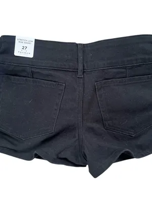 PacSun Black Low-Rise Women's Jean Shorts with Flap Pockets thumbnail 8