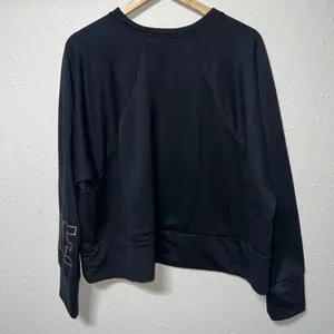 Nike Black Boxy Sweatshirt with Gray Sleeve Detail‎ thumbnail 2