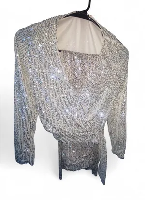 Milk & Honey Cream silver sequins Set thumbnail 1
