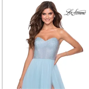 La Femme 28559 Beaded Sweetheart Tulle Ballgown 4 thumbnail 4