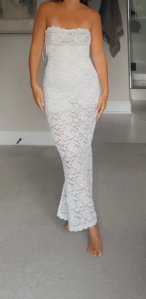 Soleil White lace dress thumbnail 2