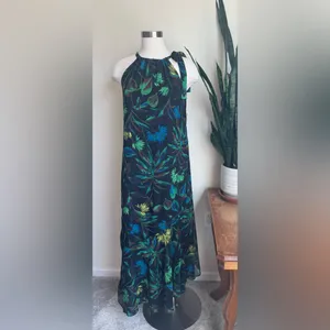 Taylor‎ Women’s Size 8 Black Floral Maxi Dress Halter flowy 8749M thumbnail 10