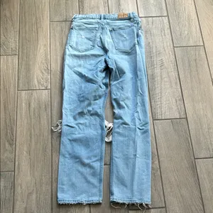 Abercrombie & Fitch Light Blue 90s straight ultra High Rise Jeans thumbnail 5