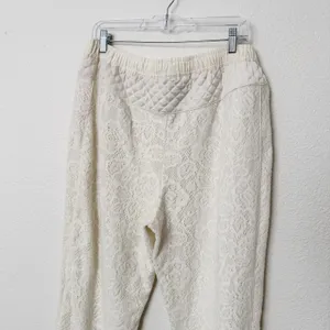 [Anthropologie] Saturday Sunday Cream Quilted Lace Jogger Pants NWT Sz Medium M thumbnail 5