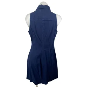 DL1961 Payton Blue Collared Sleeveless Button Down Mini Denim Shirt Dress Size S thumbnail 2