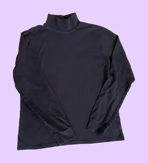 Vintage 90s L.L.Bean Black long sleeve turtle neck shirt 🔥 thumbnail 1