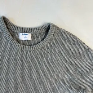 Old Navy Gray Cotton Knit Crewneck Sweater Women's XL Long Sleeve thumbnail 2