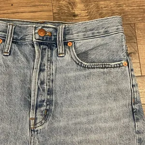 High-Rise Long Denim Shorts in Brightwater Wash thumbnail 4
