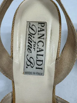 Pancaldi for Diane B Vintage Style Slingback Heels‎ - Size 8. thumbnail 3