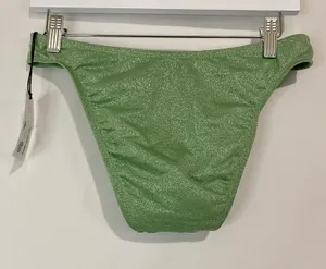 Shade & Shore Women’s Low Coverage Cheeky Bikini Bottom Green Size Medium NWT thumbnail 5