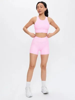 Buffbunny Geo Sports Bra Pink Gingham - Large thumbnail 3