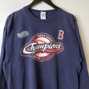 2004 Vintage Y2K Boston Red Sox T Shirt Large L Blue Graphic Tee thumbnail 12