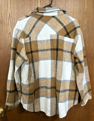 Amazon Button Down Plaid Shacket thumbnail 4