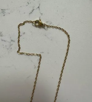 Garnet Stone Necklace Gold thumbnail 3