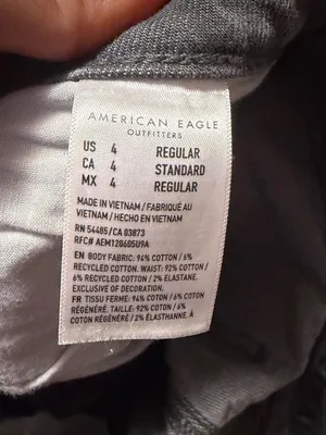 American Eagle Outfitters Women's Grey Distressed Straight-Leg Mom Jeans thumbnail 5