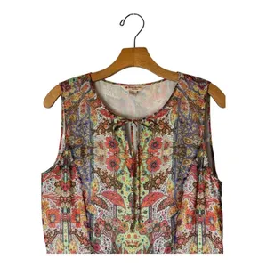 Brooks‎ Brothers Red Fleece Dress Women 12 Multicolor Floral Mini Preppy Boho thumbnail 4