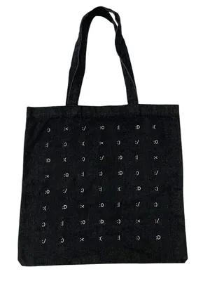 Madewell Insider Reusable Emoji Tote - Black Denim thumbnail 1
