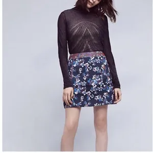 Maeve Anthropologie Cardana Floral Pocket Skirt Size 8 thumbnail 8