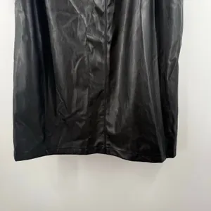 Choosy Skirt SZ Extra Large NWT Black Faux Leather Wrap Midi Bow Tie Waist Vegan thumbnail 15